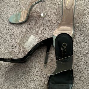Clear heels